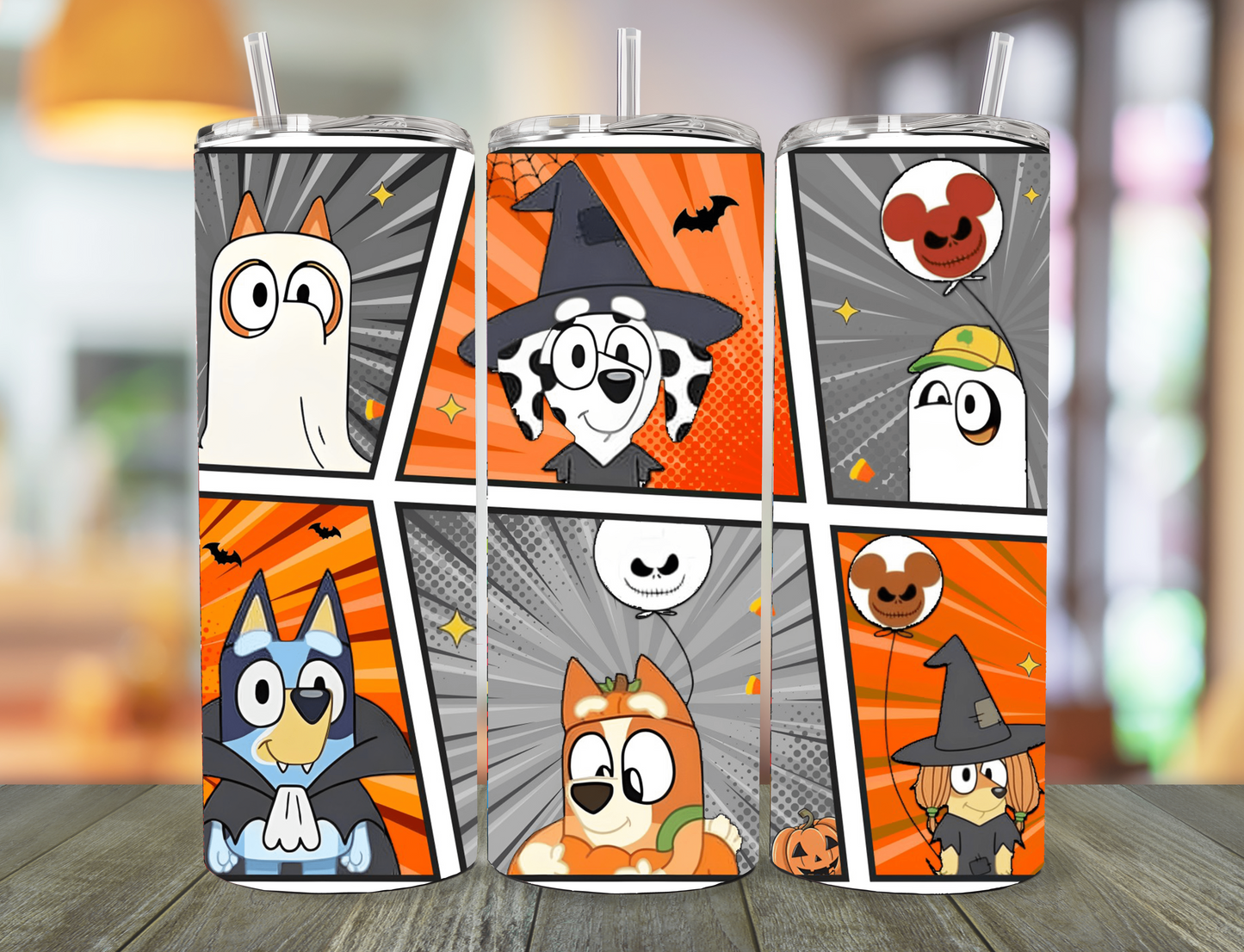 Bluey Halloween Custom Tumbler