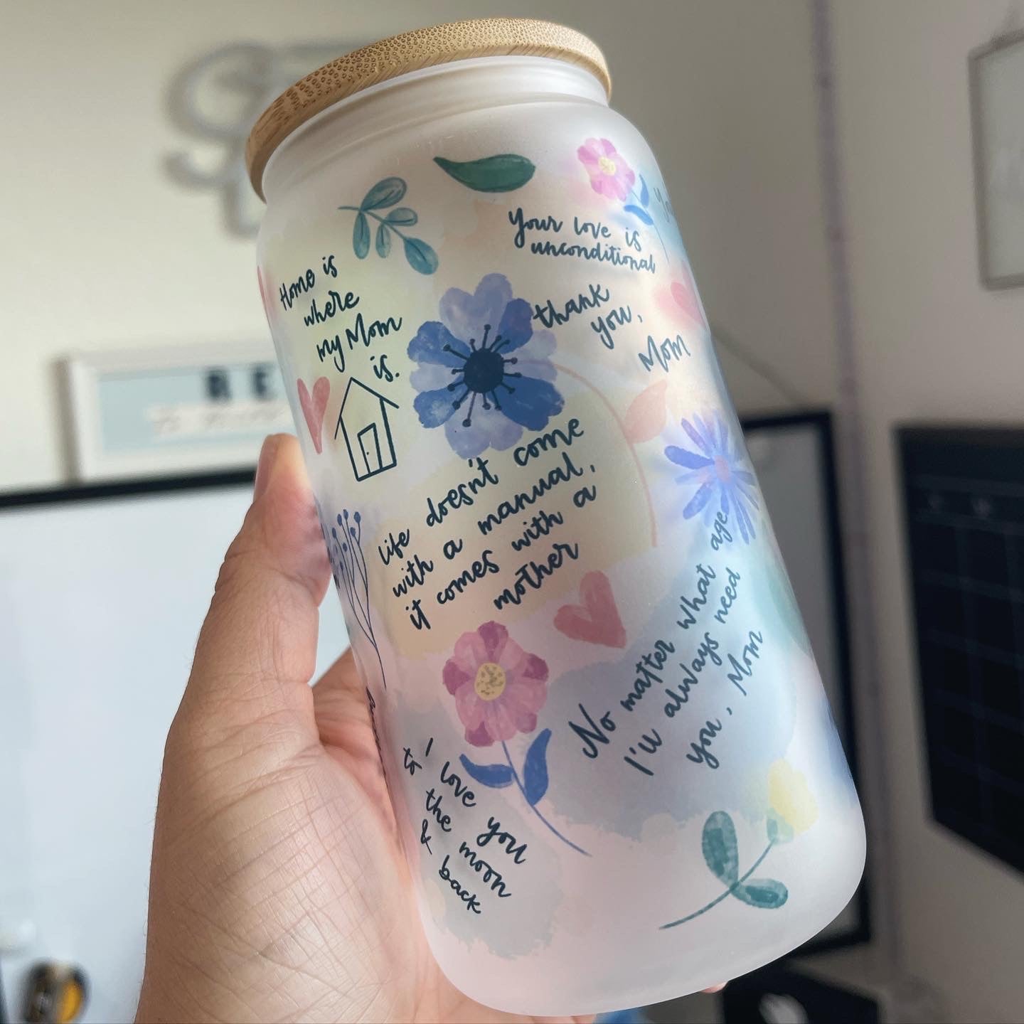 Best Mom Ever Glass Can