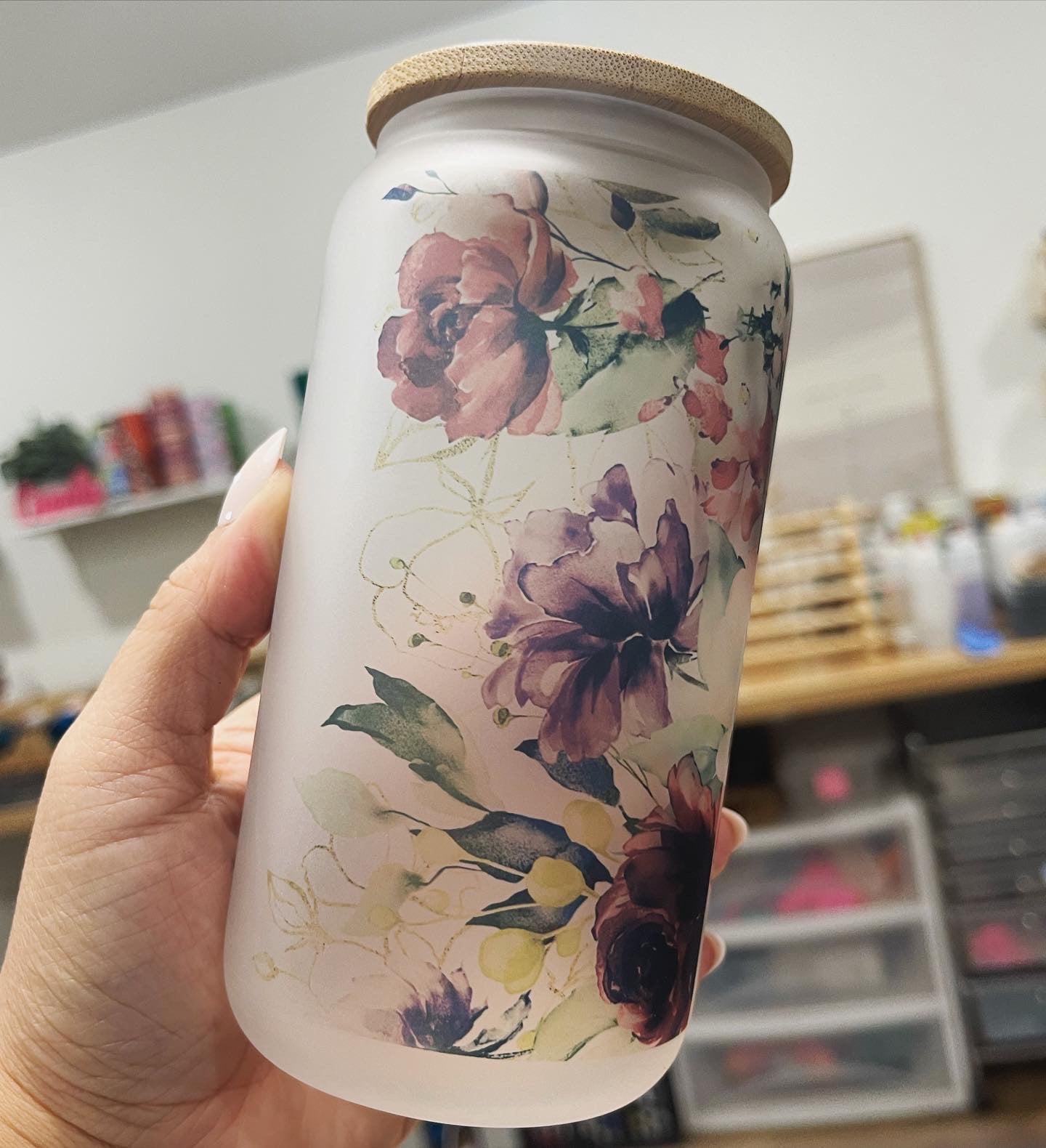 Mom Life Best Life Glass Can