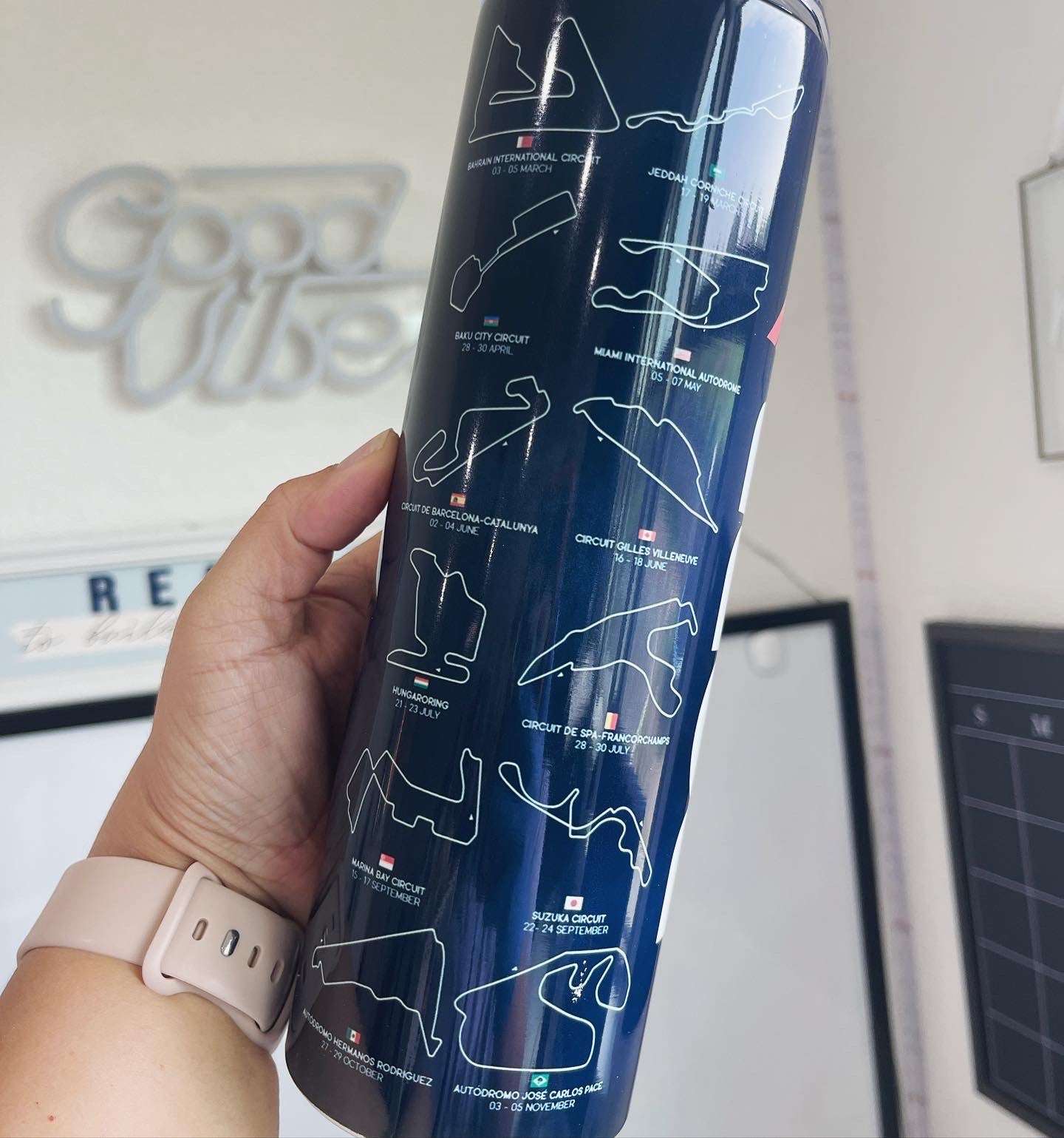 F1 Calendar 2023 Themed Tumbler