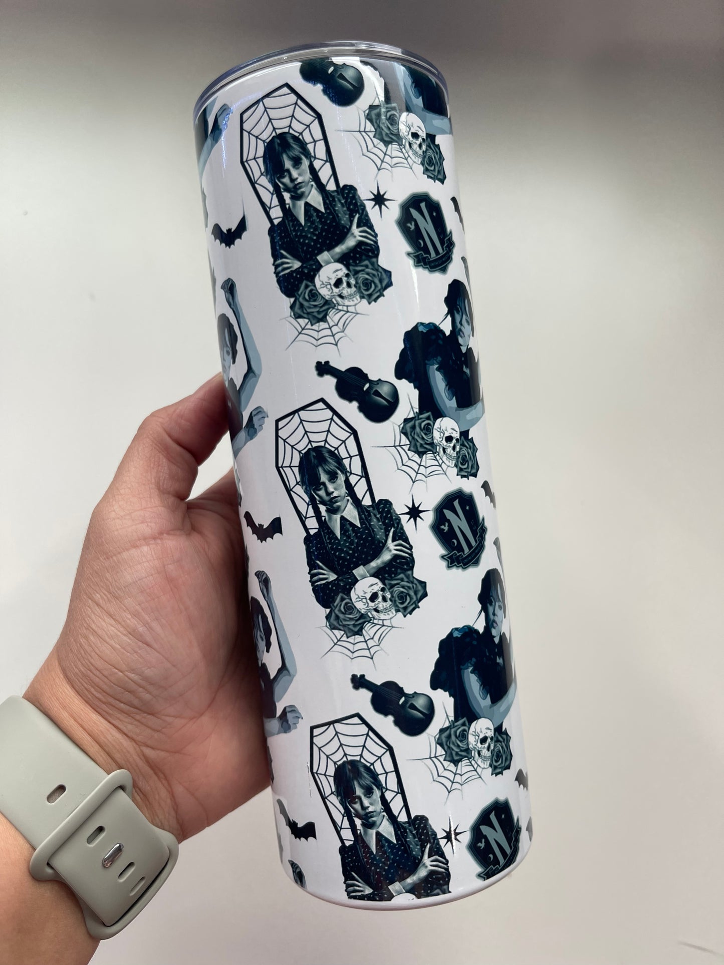 Wednesday Black And White Themed Tumbler