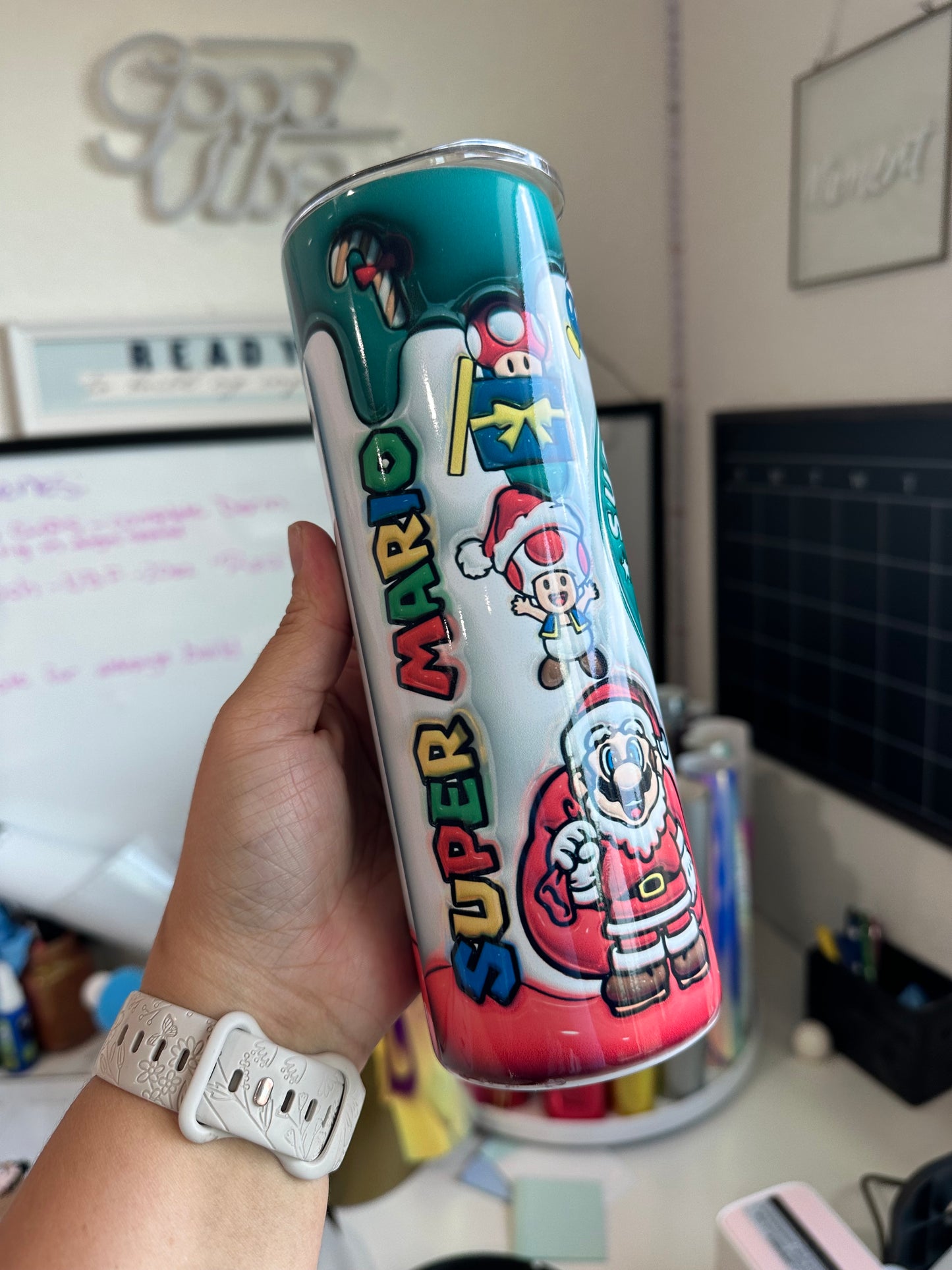 Super Mario Christmas Tumbler
