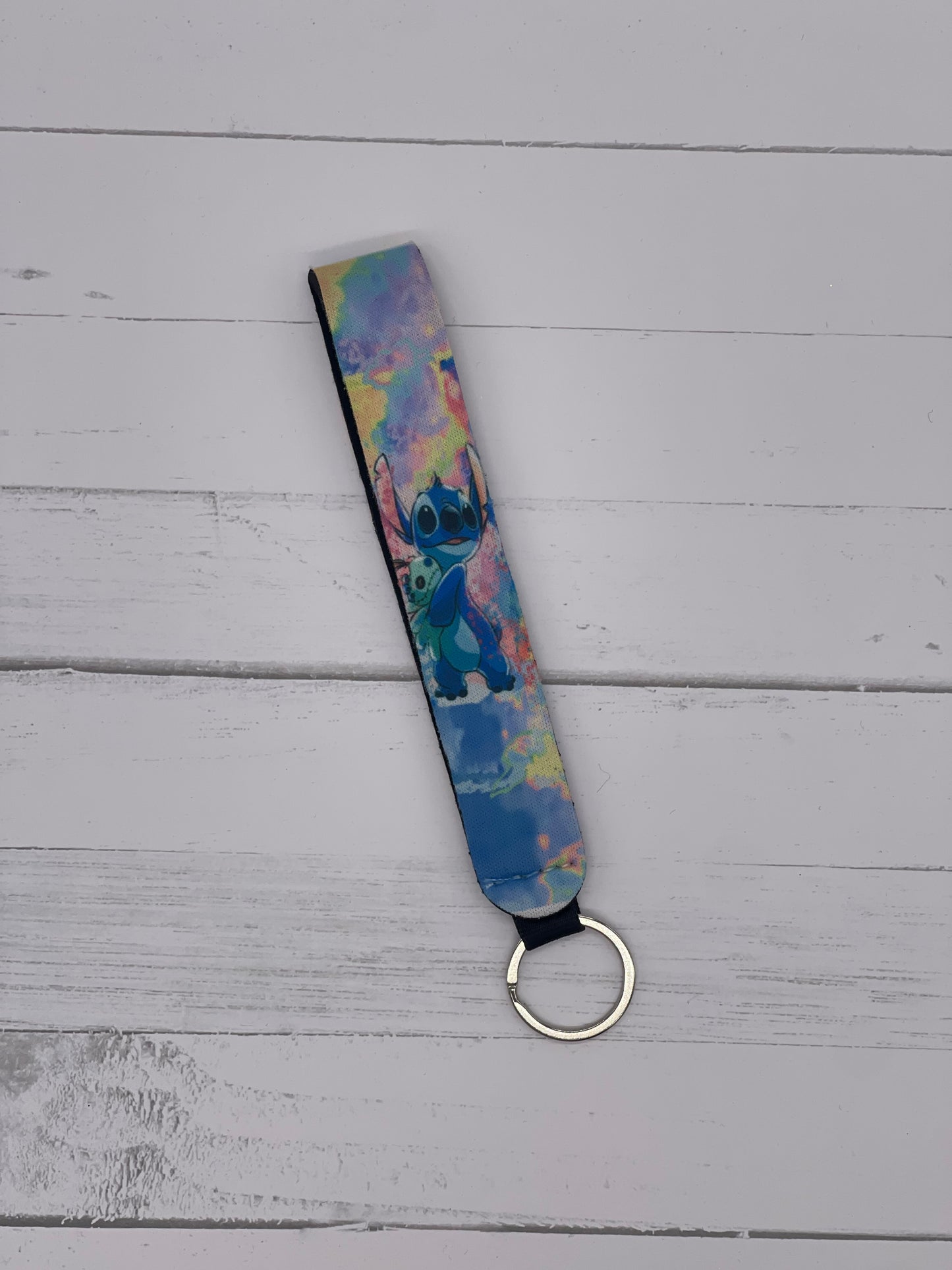 Stitch Themed Wristlet Keychain