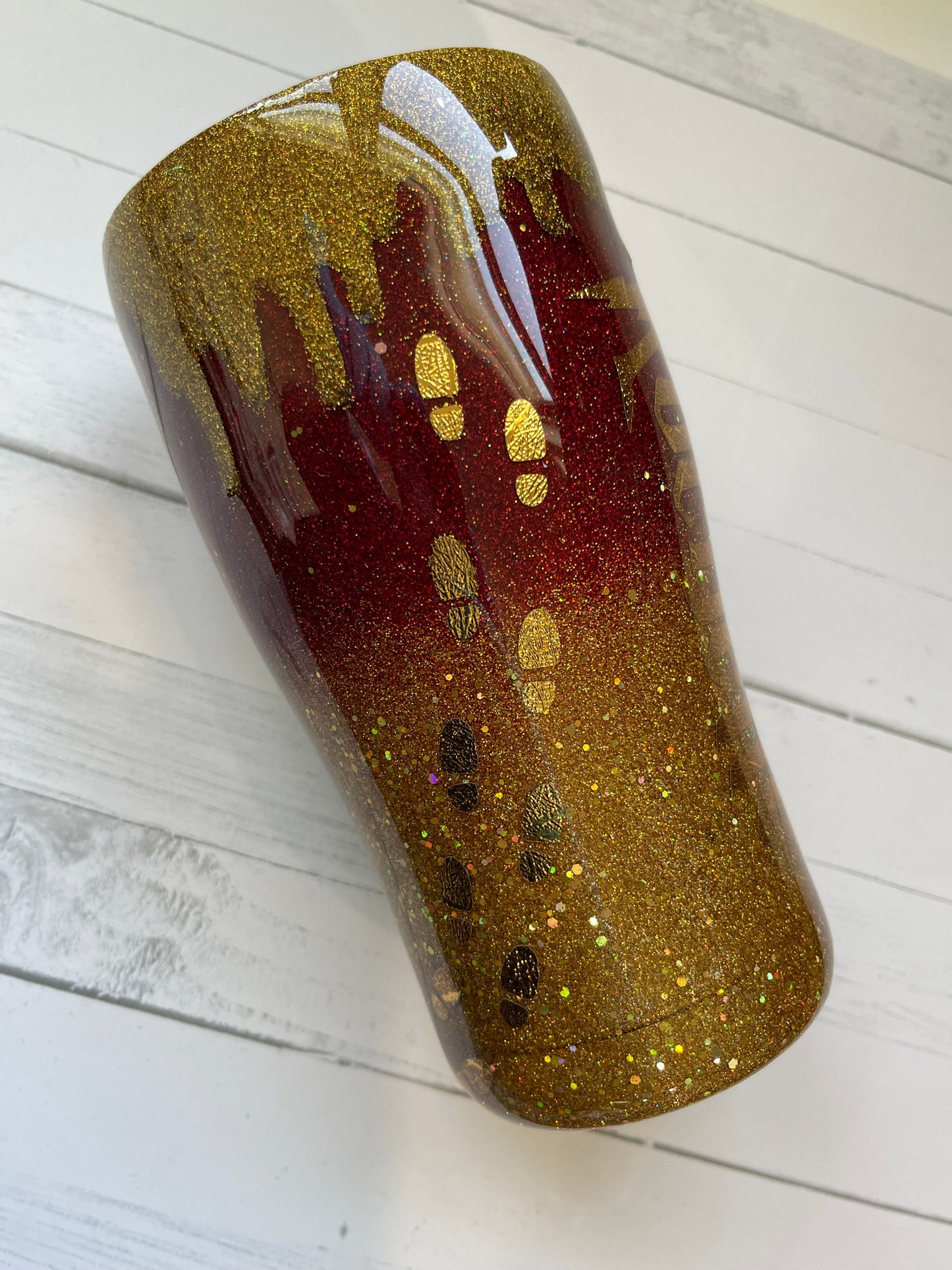 Gryffindor Themed Glitter Tumbler