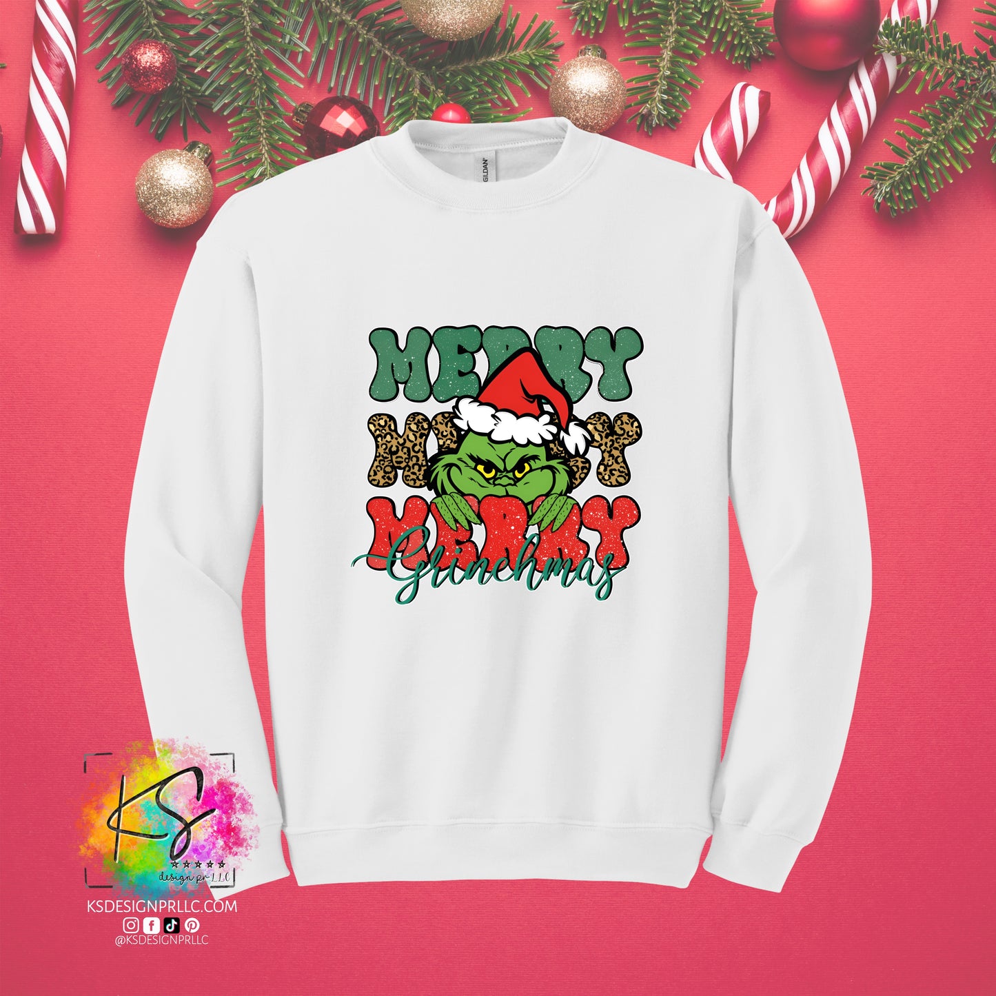 Merry Grinchmas Christmas Custom Sweatshirt