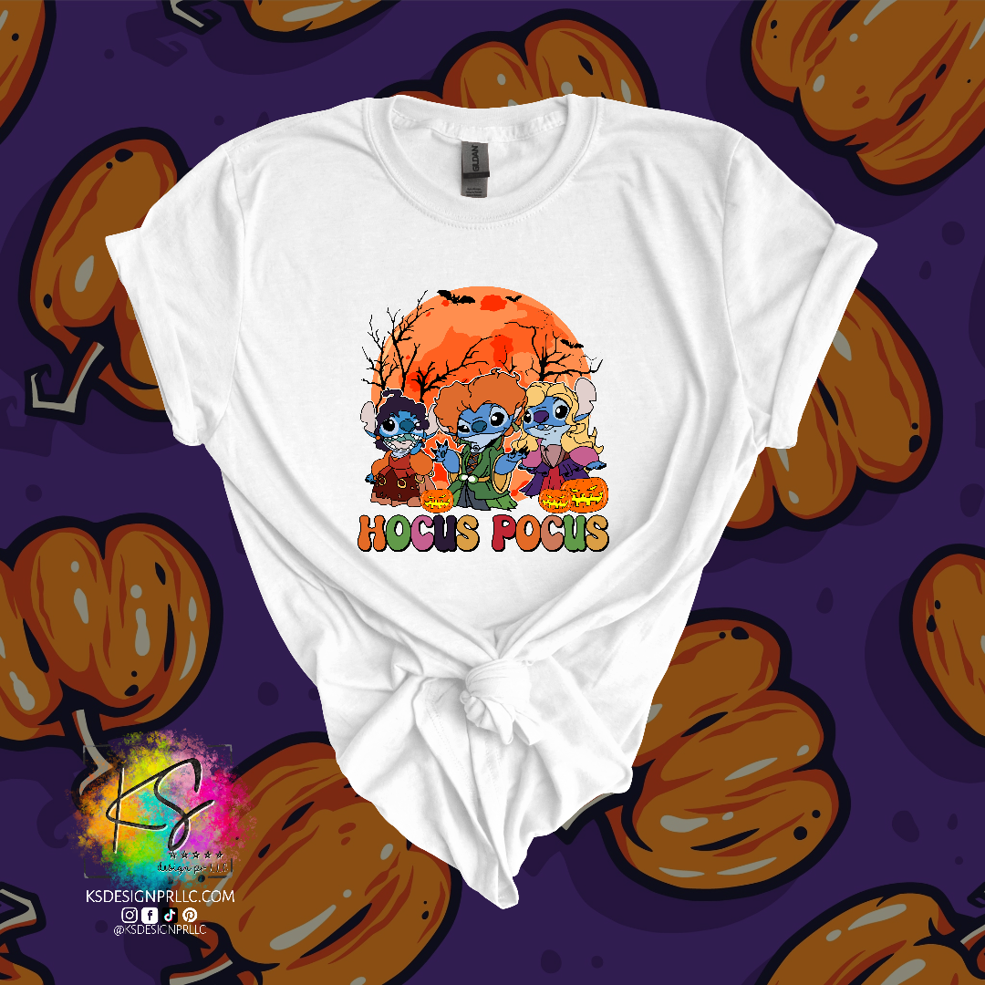 Stitch Hocus Pocus Themed Custom Shirt