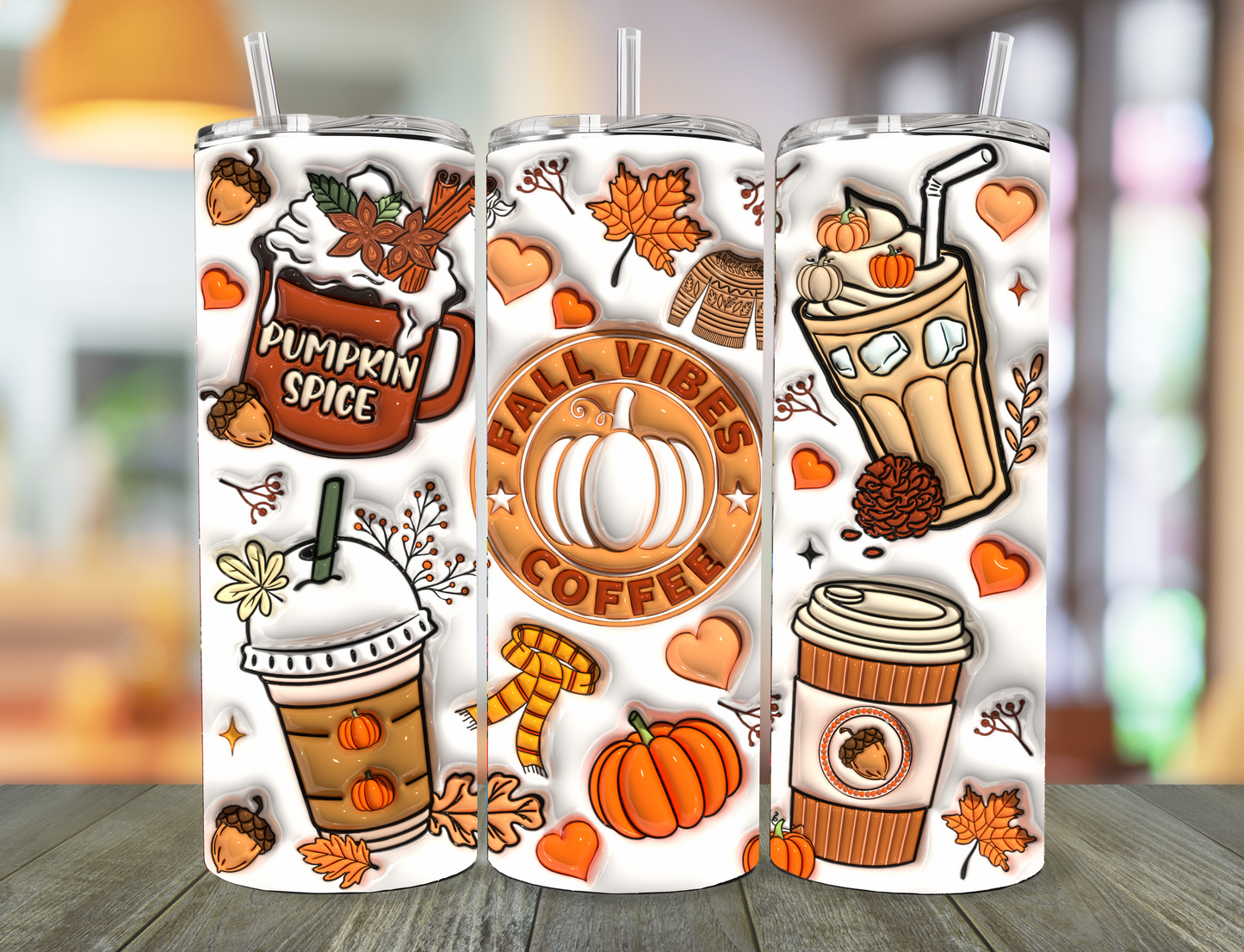 Fall Vibes Custom Tumbler