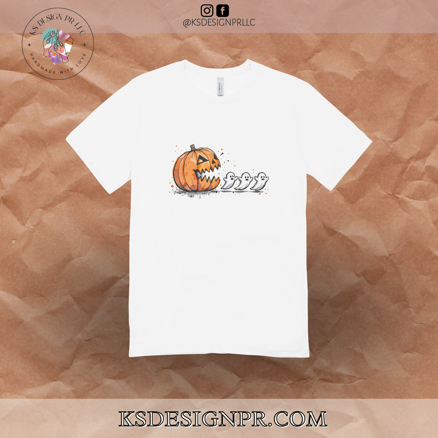 Funny Pumpkin Ghost Halloween Custom Shirt