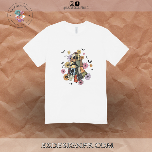 Cute Ghost Stitched Halloween Custom Shirt (Copy)