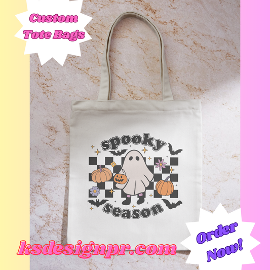 Spooky Season Halloween Custom Tote Bag
