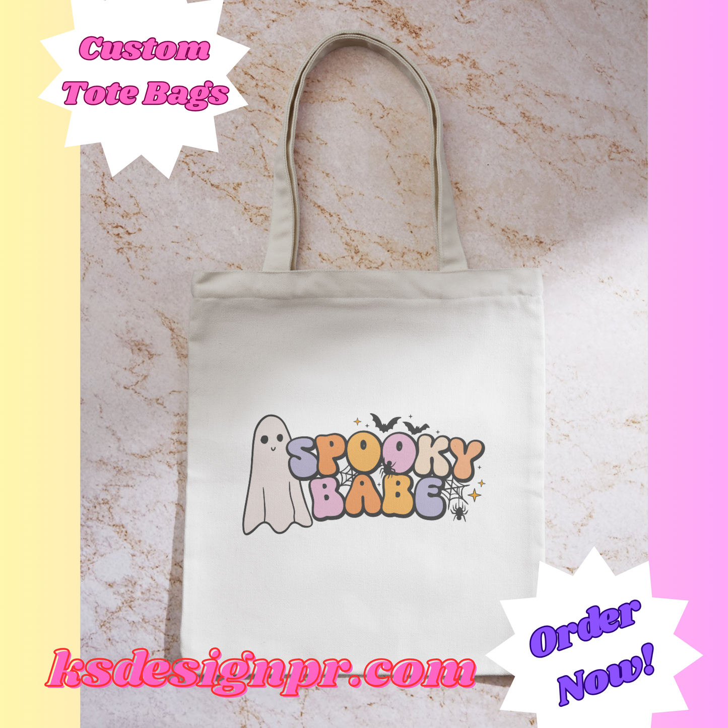 Spooky Babe Custom Tote Bag