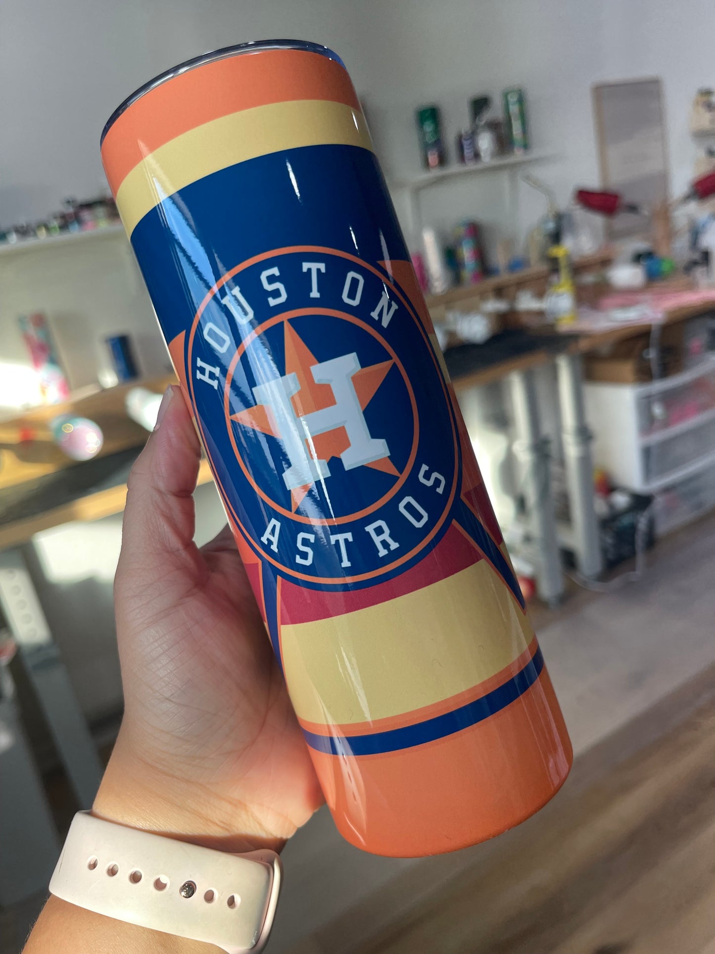 Houston Baseball Themed Tumbler