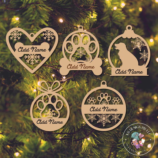 Pet Personalized Wood Ornaments
