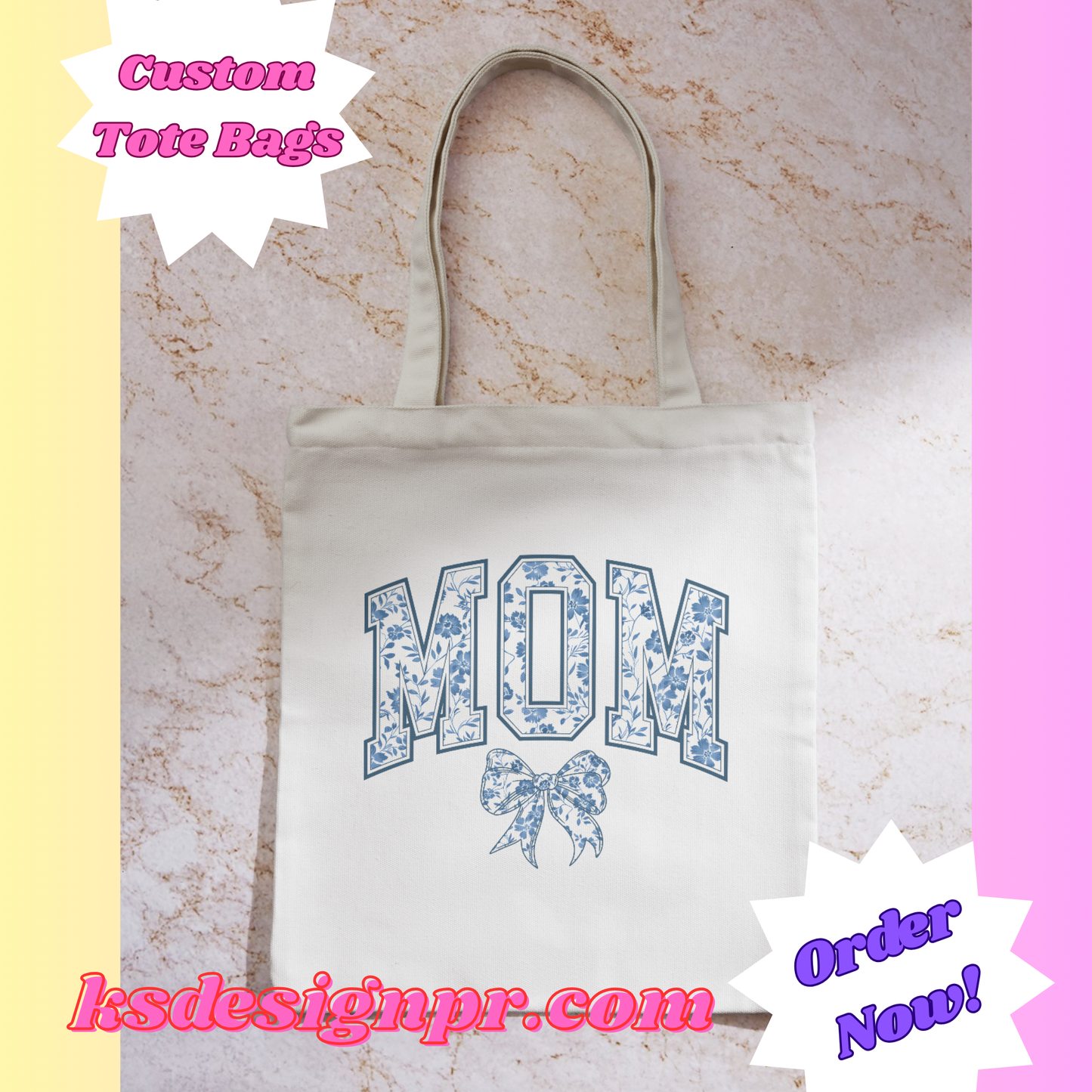 Mom Cute Custom Tote Bag