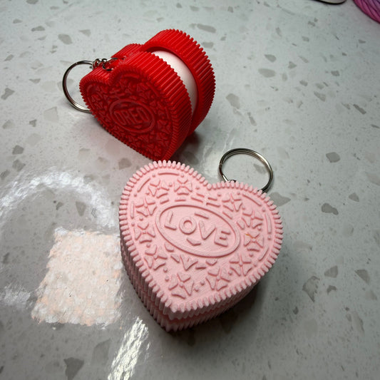 Cookie Heart Clickers Keychain