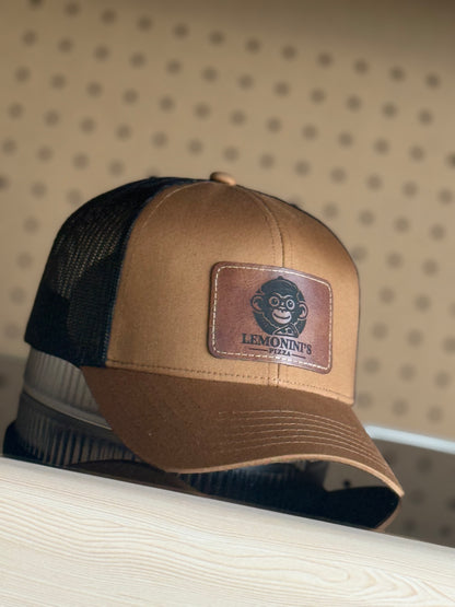 Custom Hat With Engraved Leather Patch