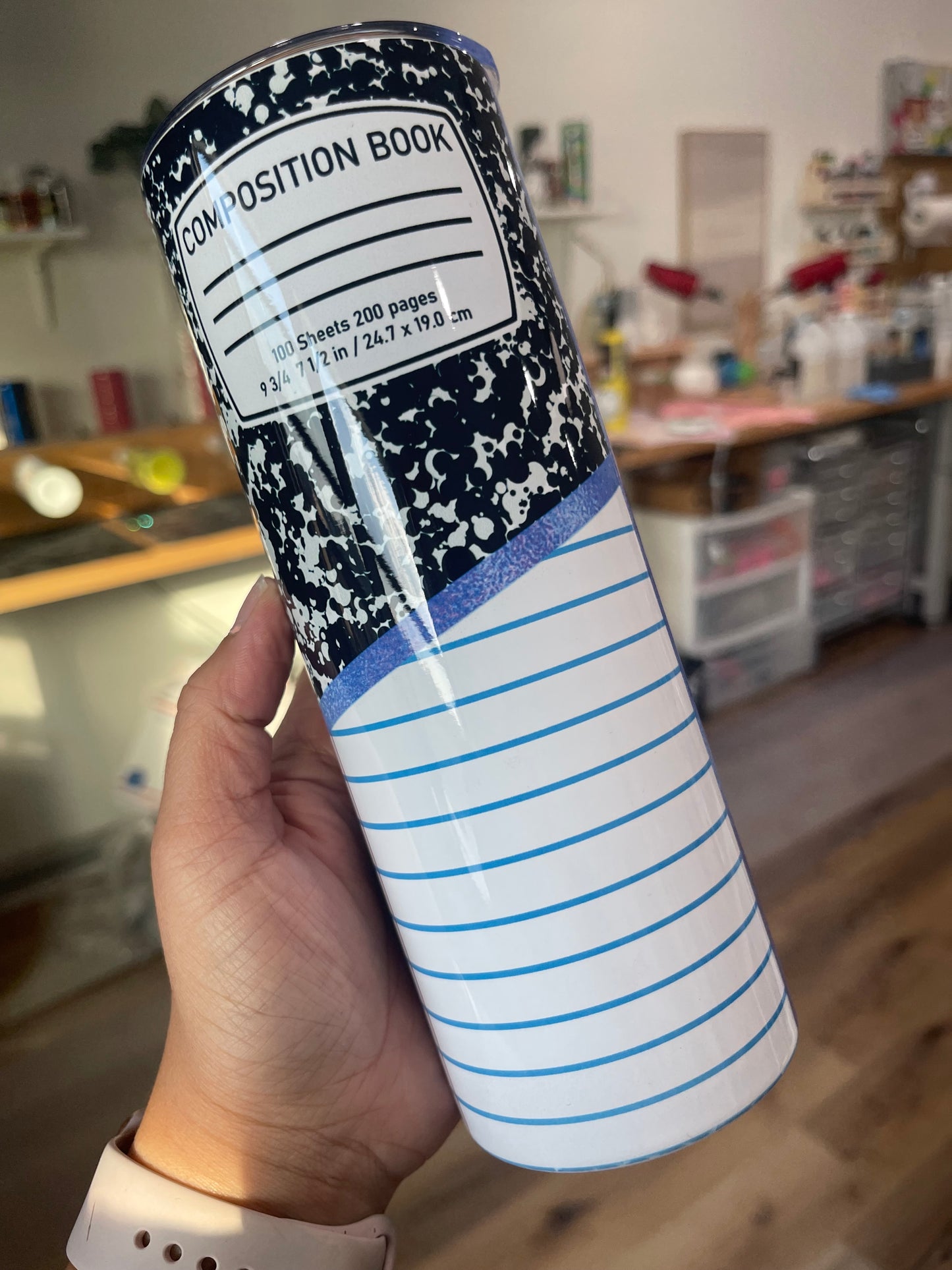 Pencil/Composition Book Tumbler