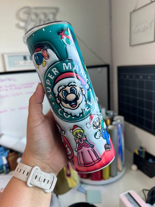 Super Mario Christmas Tumbler