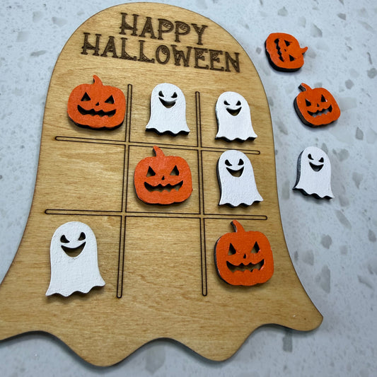 Halloween Wood Tic Tac Toe Custom Board For Gifts & Favors