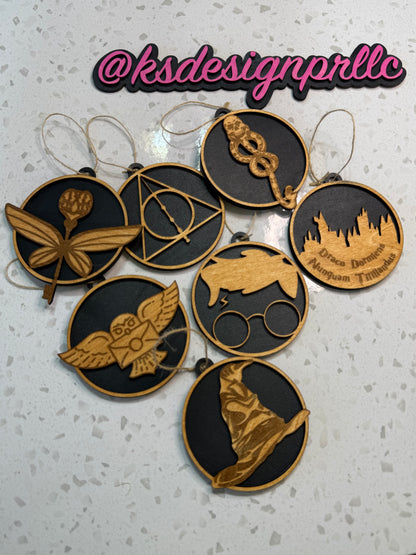 Custom HP Wood Ornaments