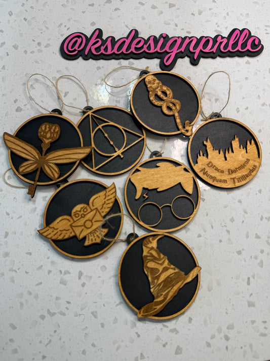Custom HP Wood Ornaments