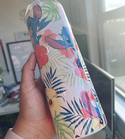 Ohana Coffee Stitch Themed Tumbler