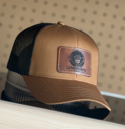 Custom Hat With Engraved Leather Patch
