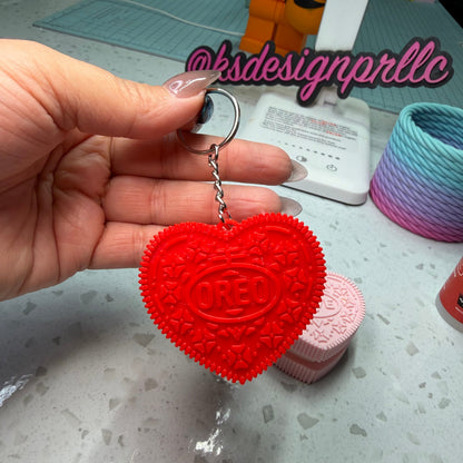 Cookie Heart Clickers Keychain