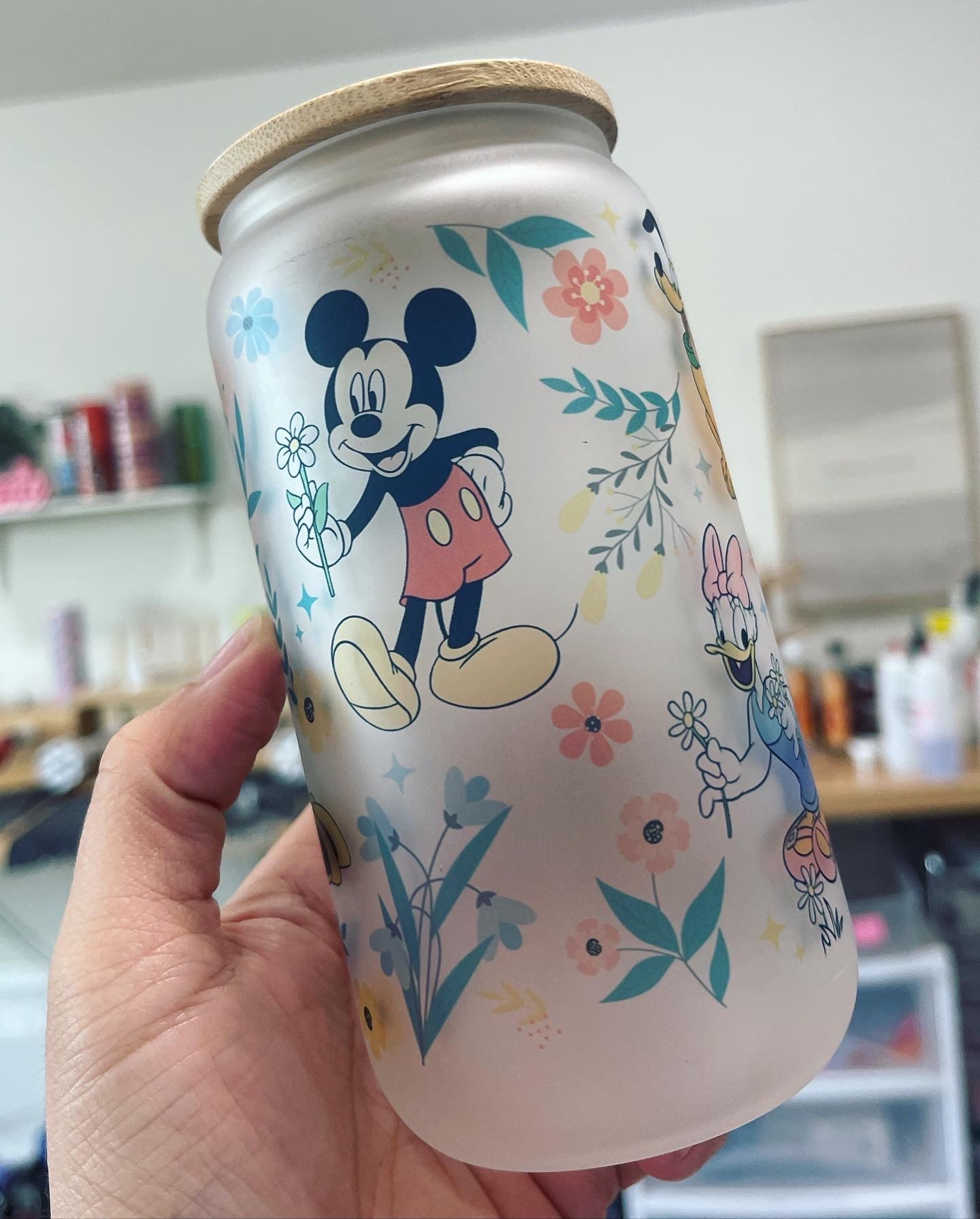 Characters Themed Glass Can