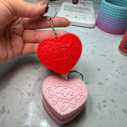 Cookie Heart Clickers Keychain