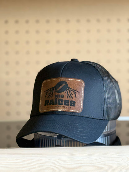 Custom Hat With Engraved Leather Patch