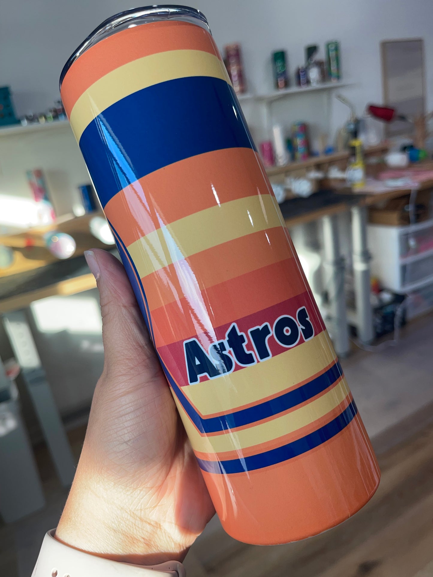 Houston Baseball Themed Tumbler