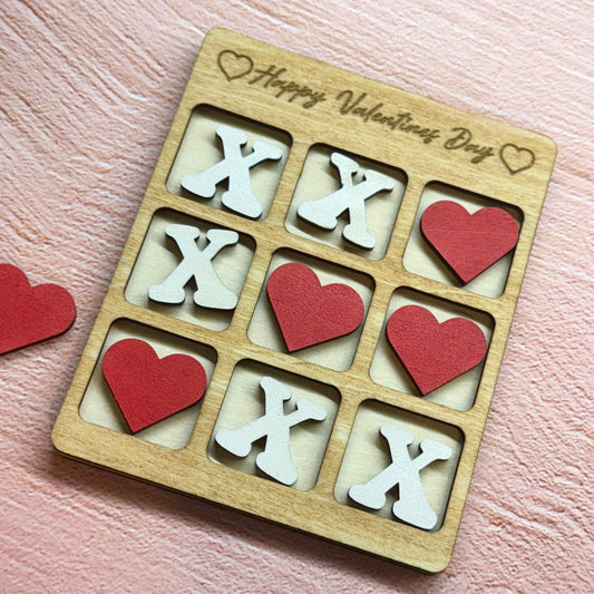 Wood Tic Tac Toe Valentines Custom Board For Gifts & Favors