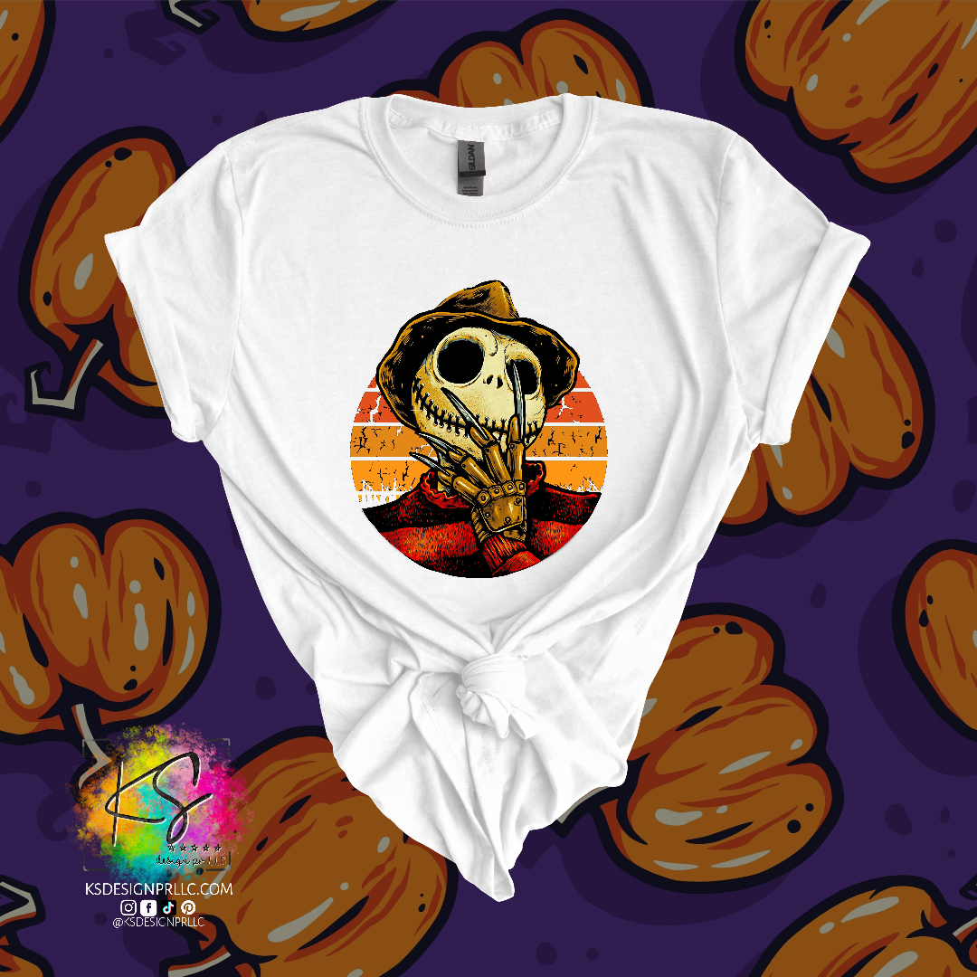 Halloween Jack-Freddy Themed Custom Shirt