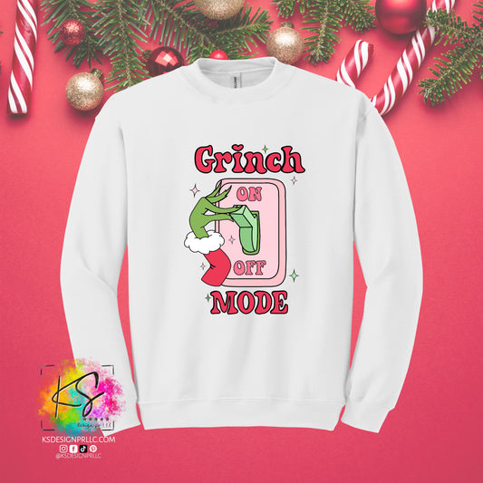 Grinch Mode On Christmas Custom Sweatshirt