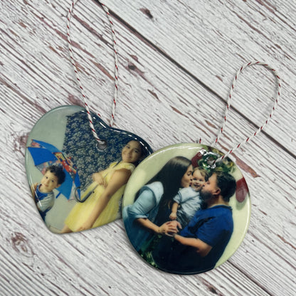 Photo Custom Ceramic Ornament (Circle)