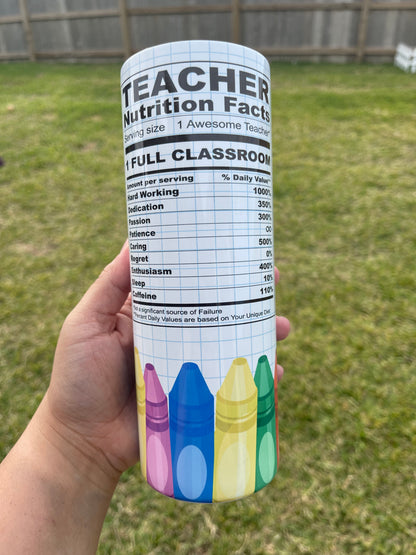 Teacher Life Custom Tumbler