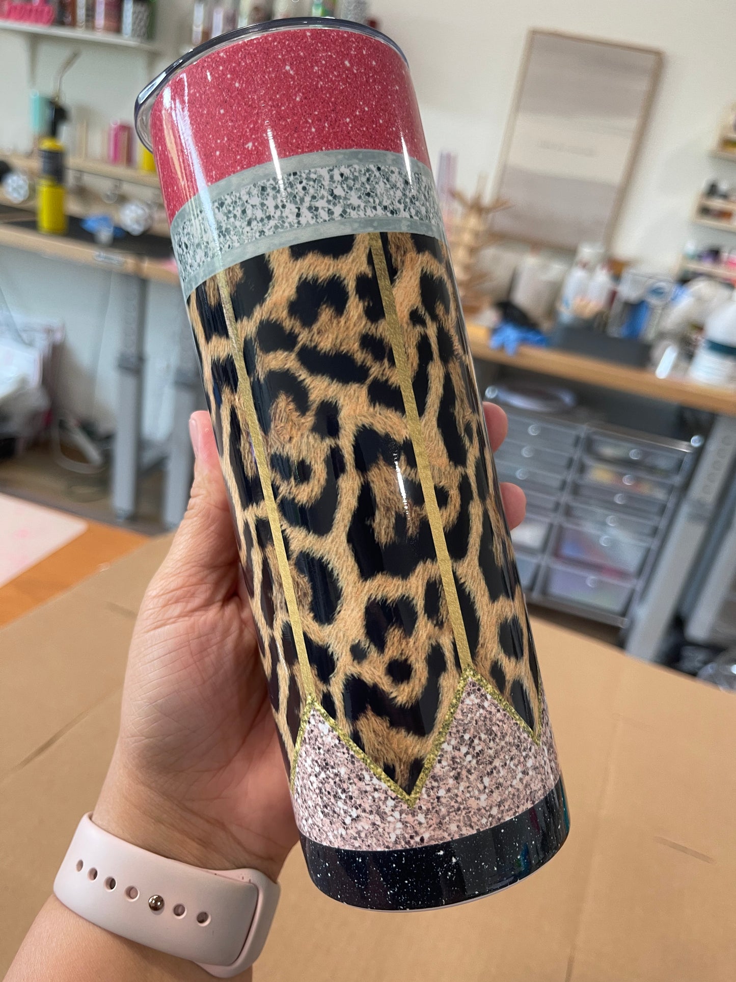 Leopard Pencil Tumbler