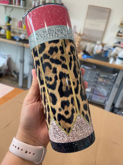 Leopard Pencil Tumbler