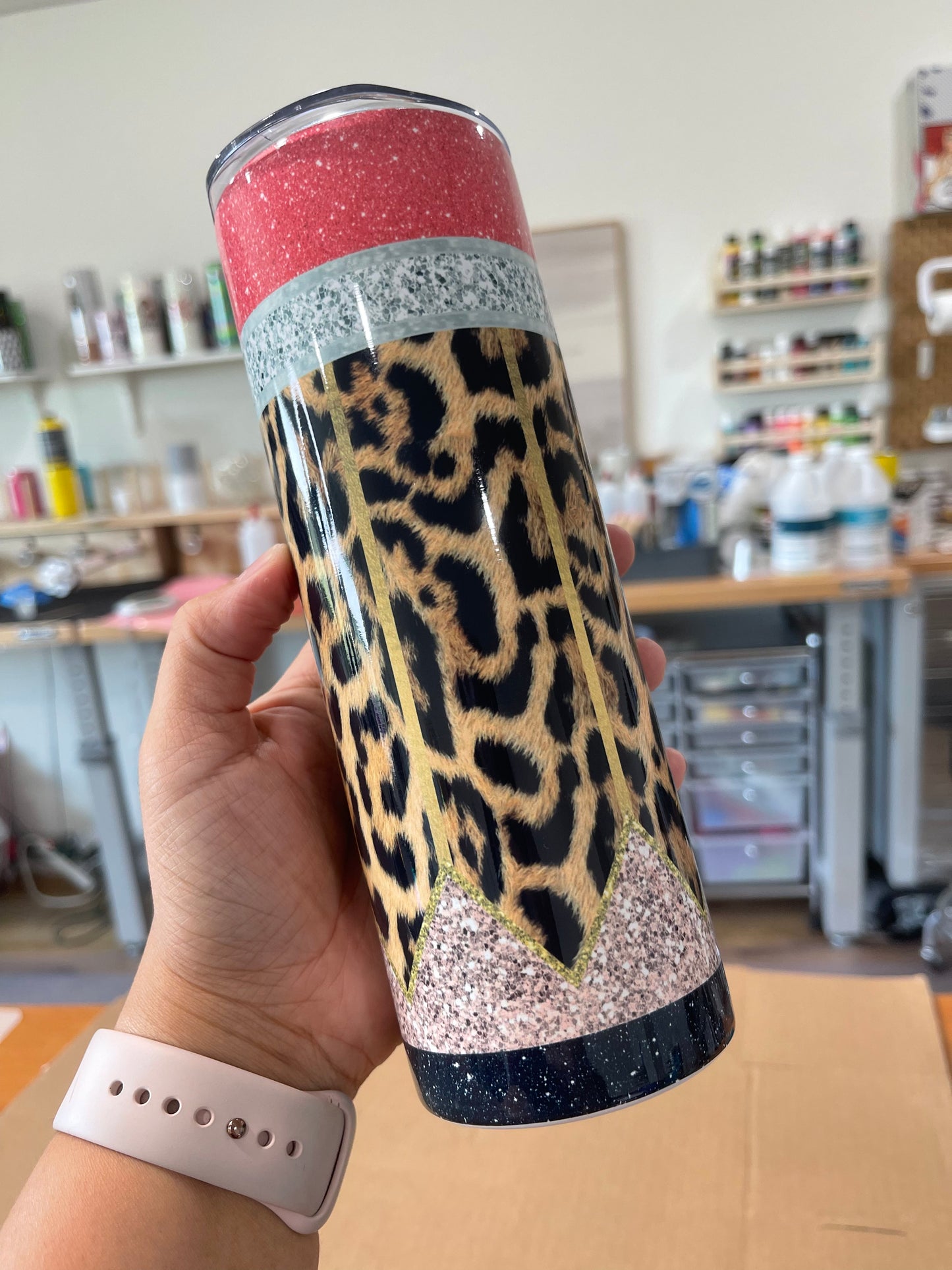 Leopard Pencil Tumbler