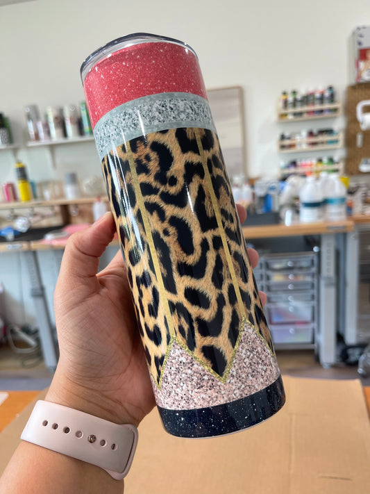 Leopard Pencil Tumbler