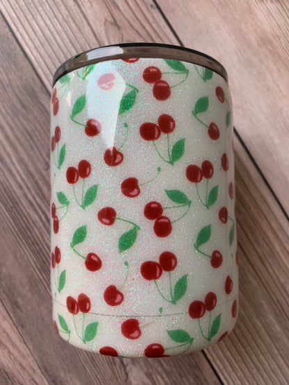 Cherry Glitter Tumbler