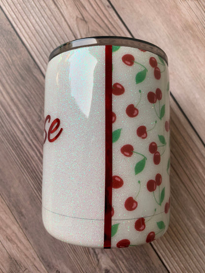 Cherry Glitter Tumbler