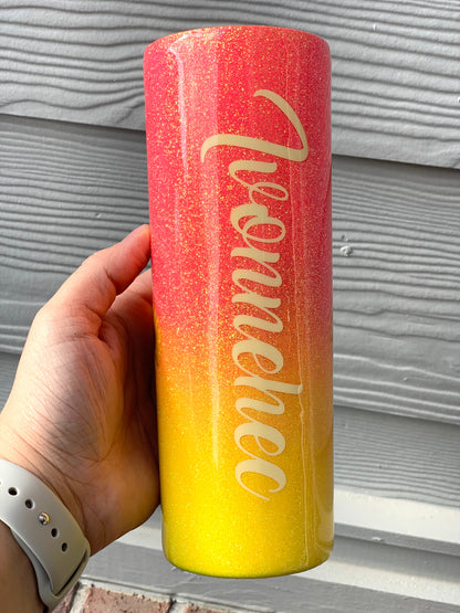 Sunflower Glitter Tumbler