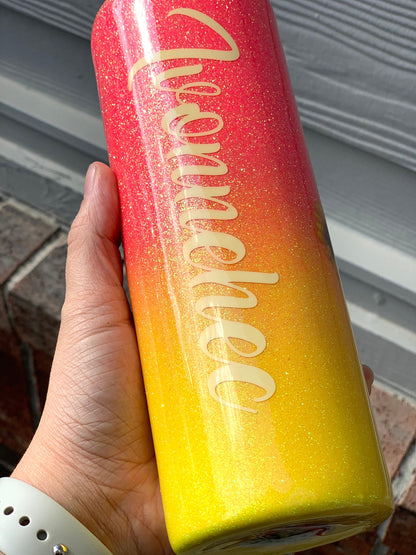 Sunflower Glitter Tumbler