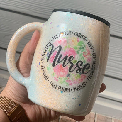 Nurse Floral Tumbler